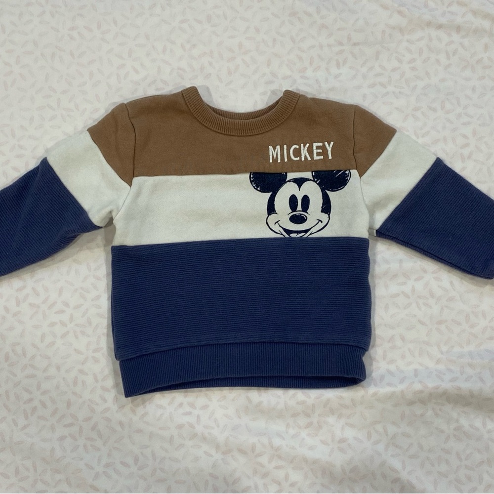 0-3 Months Mickey Mouse Crew Neck Sweatshirt